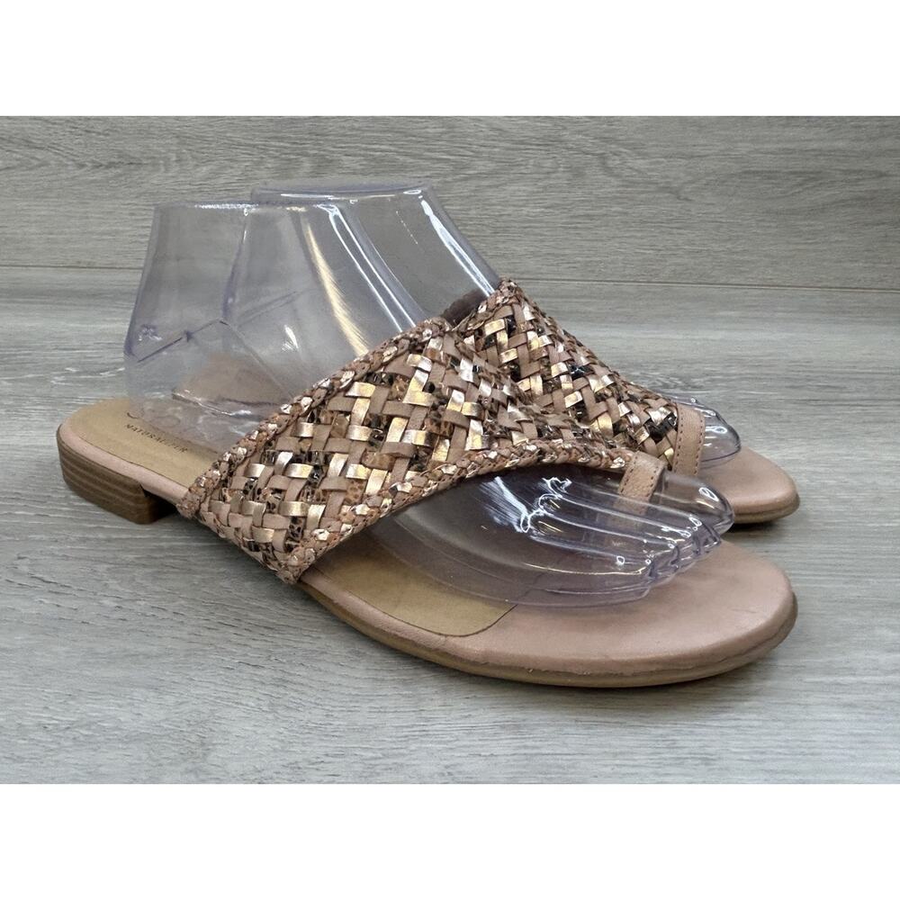 Soul Naturalizer Women's Sandals Pink Ripley Woven Leather Loop Slide Size Us 9m